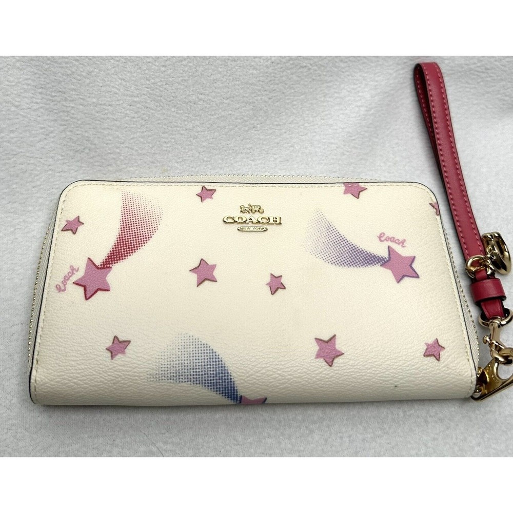 Coach Long Zip Around Wallet With Disco Star Print item 134
